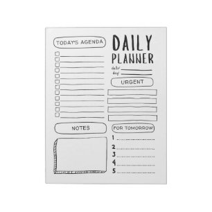 Minimalistische Doodle Dagelijkse Planner Notitieblok