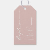 Minimalistische doop dank u label cadeaulabel (Voorkant)