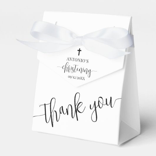 Minimalistische doopgunstbox bedankdoosjes (Voorkant Zijde)