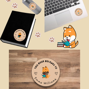 Minimalistische door huisdieren geïnspireerde Kind Ronde Sticker