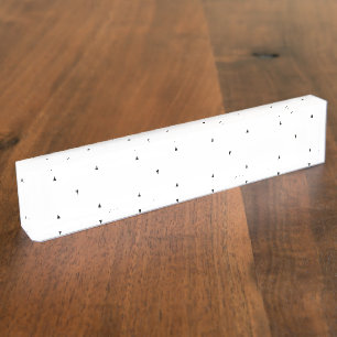 Minimalistische driehoek patroon mapjes set naambordje