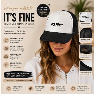 Minimalistische Droevige Esthetische Trucker Hoed Pet