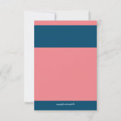 minimalistische dubbele GENDER REVEAL douche NAVY  Kaart (Achterkant)