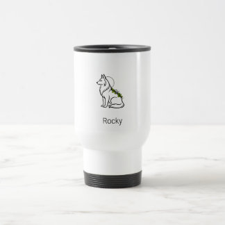 Minimalistische Duitse Herdershond Aangepaste Naam Reisbeker