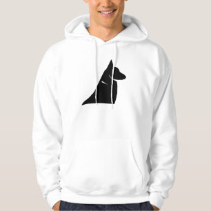 Minimalistische Duitse Herdershond Silhouet Hoodie