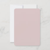Minimalistische Dusky Roze en Wit RSVP Kaartje (Achterkant)