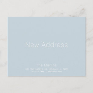 Minimalistische Dusty Blue bewegende aankondiging