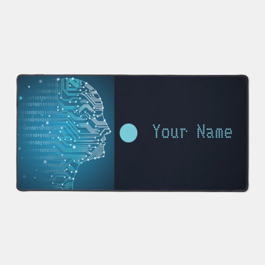 Minimalistische Dynamic AI Abstracte Singularity Bureaumat (Voorkant)