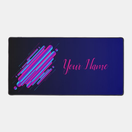 Minimalistische dynamische stromende bubbels bureaumat (Voorkant)