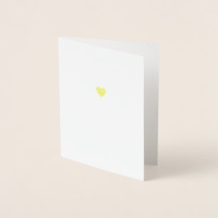 Minimalistische echte gouden folie hart liefde fel kaarten
