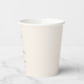 Minimalistische Ecru Palm Tree lijn Art Custom Bru Papieren Bekers (Links)