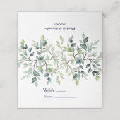 Minimalistische Eenvoudige  bladeren bruiloft (Buitenkant ongevouwen)