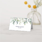 Minimalistische Eenvoudige  bladeren bruiloft (Achterkant)