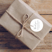 Minimalistische eenvoudige bruiloft Dank u Sjabloo Ronde Sticker