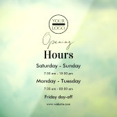 Minimalistische eenvoudige en professionele kantoo raamsticker (Vel 3)