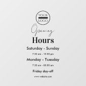 Minimalistische eenvoudige en professionele kantoo raamsticker (Vel)