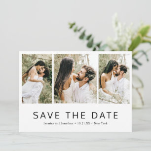 Minimalistische Eenvoudige Foto Collage Moderne Tr Save The Date
