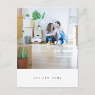 Minimalistische Eenvoudige Foto We Hebben Ons Adre Briefkaart