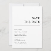 Minimalistische Eenvoudige Fotobruiloft Sla de Dat Save The Date (Voorkant)