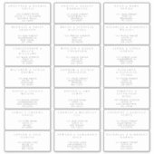 Minimalistische eenvoudige gast Adresetiketten Sticker (Voorkant)