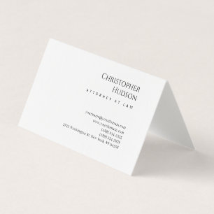 Minimalistische Eenvoudige Gewone Advocaat Visitekaartjes