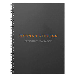 Minimalistische Eenvoudige Grijze Professionele Mo Notitieboek