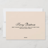 Minimalistische eenvoudige kerstscript overlay 1 f feestdagenkaart (Achterkant)