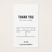 Minimalistische eenvoudige kleding Boutique Label  Visitekaartje (Achterkant)