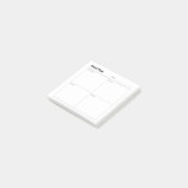 Minimalistische eenvoudige maaltijdbereiding post-it® notes (Schuin)