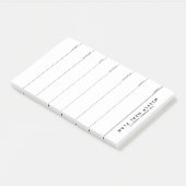 Minimalistische eenvoudige maaltijdplanning post-it® notes (Schuin)