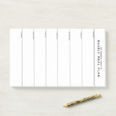 Minimalistische eenvoudige maaltijdplanning post-it® notes (Op bureau)