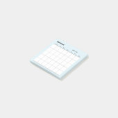 Minimalistische eenvoudige maandelijkse plannerkal post-it® notes (Schuin)