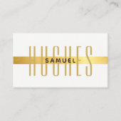 MINIMALISTISCHE eenvoudige mannelijke naam zwart & Visitekaartje (Voorkant)