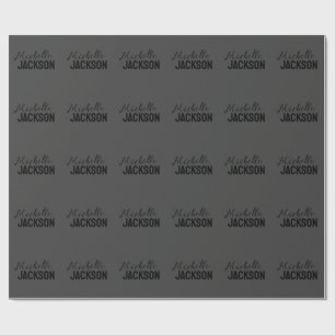 Minimalistische Eenvoudige Moderne Naam Bericht Cadeaupapier