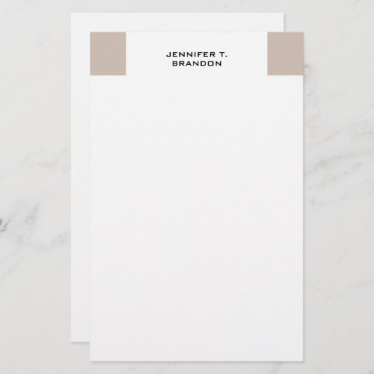 Minimalistische Eenvoudige Moderne Professionele Briefpapier (Voorkant / Achterkant)