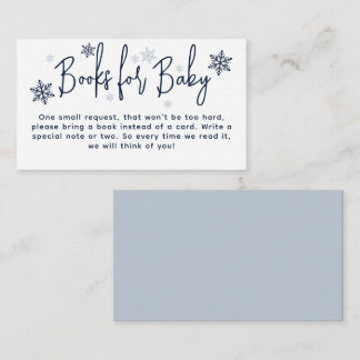 Minimalistische eenvoudige moderne winter Baby Boy Informatiekaartje