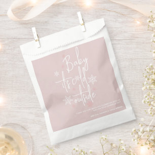 Minimalistische eenvoudige moderne winter Baby mei Bedankzakje