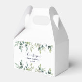 Minimalistische eenvoudige mooie bladeren takken b bedankdoosjes (Voorkant Zijde)