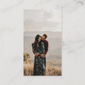 Minimalistische eenvoudige QR Code foto RSVP Informatiekaartje (Achterkant)