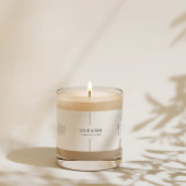 Minimalistische eenvoudige sojakaars zwart wit lab etiket