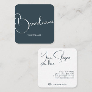 Minimalistische eenvoudige stijl 2 gekleurde eenvo vierkante visitekaartje