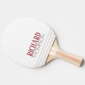 Minimalistische eenvoudige & stijlvolle naam op wi tafeltennisbatje (Zijkant)