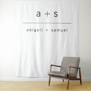 Minimalistische Eenvoudige Trouw Achtergrond Wandkleed