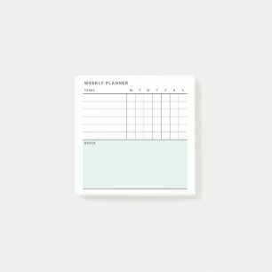 Minimalistische Eenvoudige Wekelijkse Planner Kale Post-it® Notes