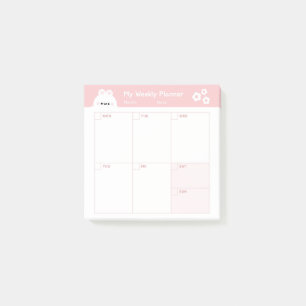 Minimalistische Eenvoudige Wekelijkse Planner Kale Post-it® Notes