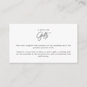 Minimalistische Eenvoudige Wensput Cadeau Kaart