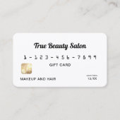 Minimalistische Eenvoudige Zwart Wit Script Gift C Visitekaartje (Voorkant)