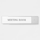 Minimalistische eenvoudige zwart-witte Kantoor-kam Deurbordje (Voorkant)