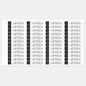 Minimalistische eenvoudige zwart-witte lippenstift labels (Vel)