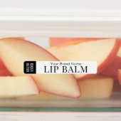 Minimalistische eenvoudige zwart-witte lippenstift labels (Aangebracht)